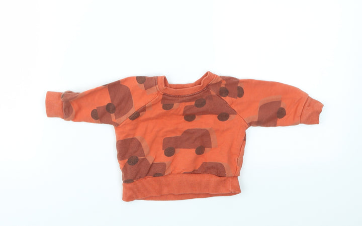 NEXT Boys Orange Geometric Pullover Jumper Size 0-3 Months