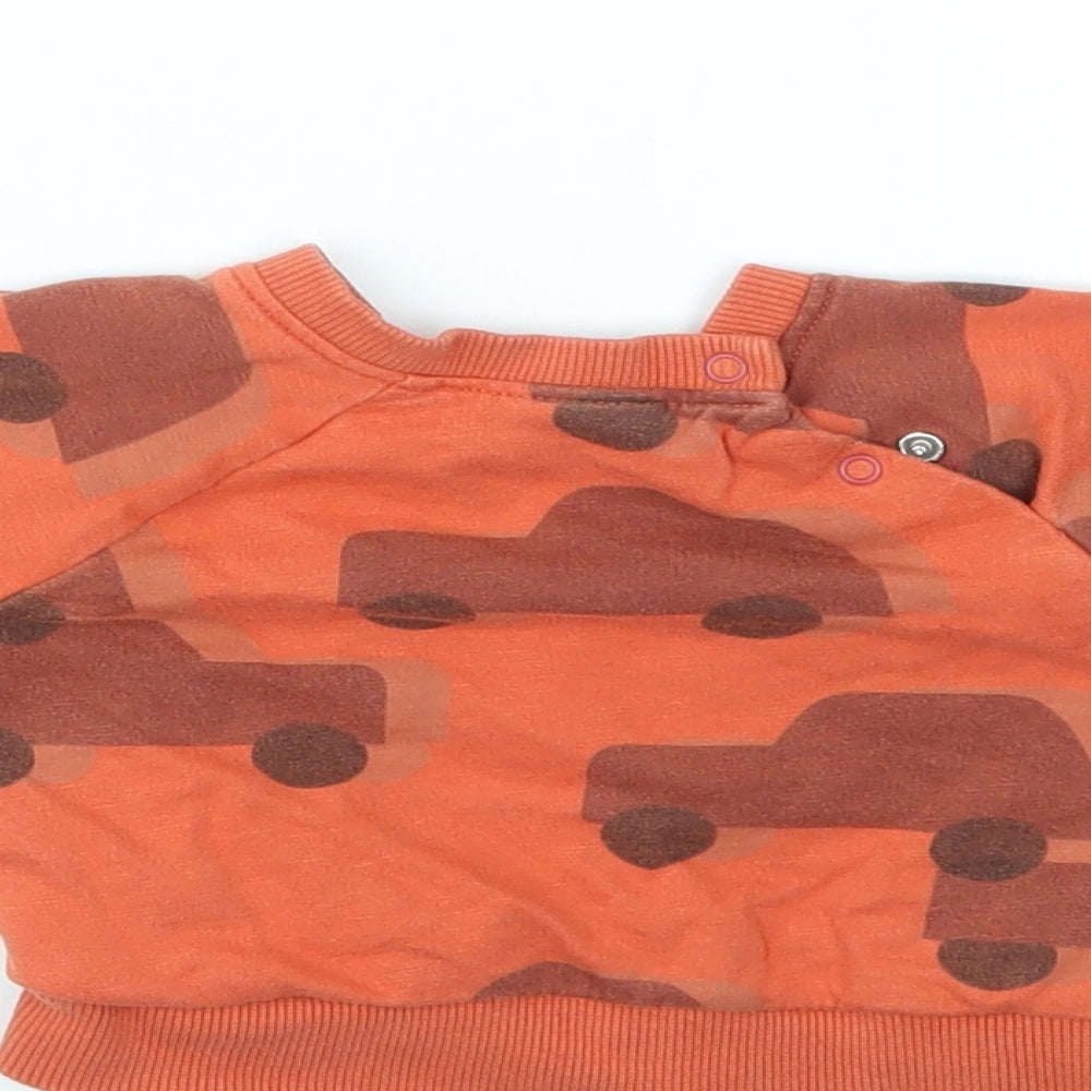 NEXT Boys Orange Geometric  Pullover Jumper Size 0-3 Months