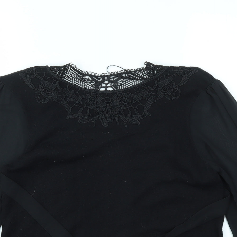 Roman Womens Black   Basic T-Shirt Size 12