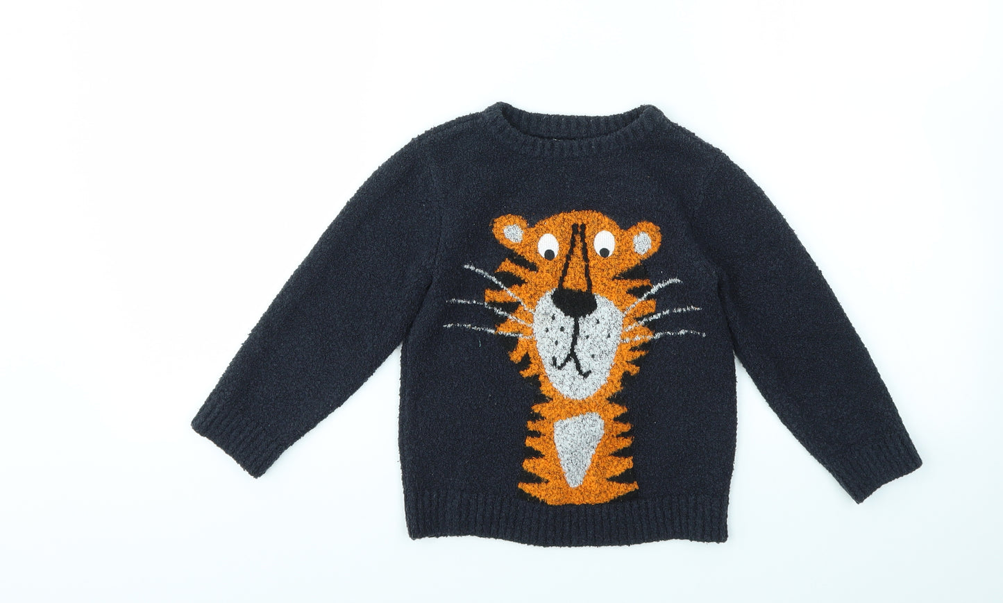 F&F Boys Blue Animal Print  Pullover Sweatshirt Size 3 Years