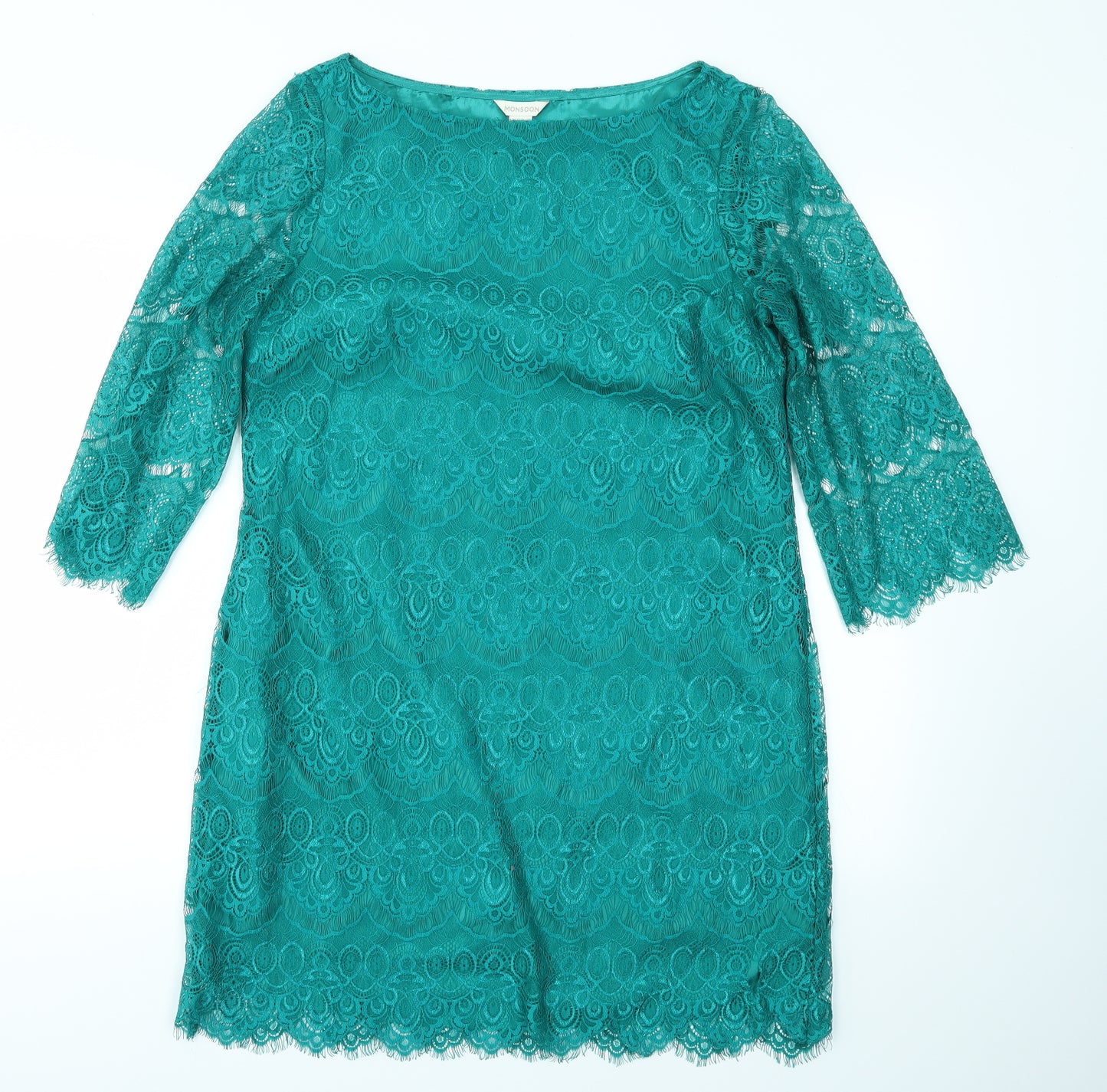 Monsoon Womens Green   Fit & Flare  Size 12