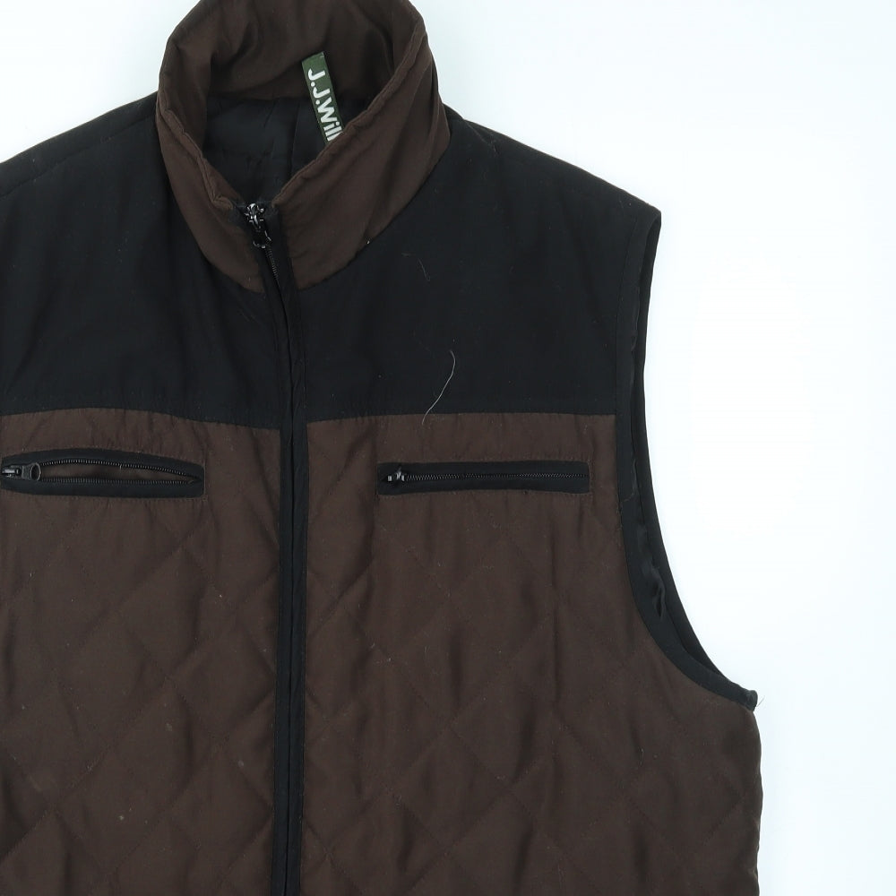 JJ Willis Mens Brown   Gilet Coat Size L