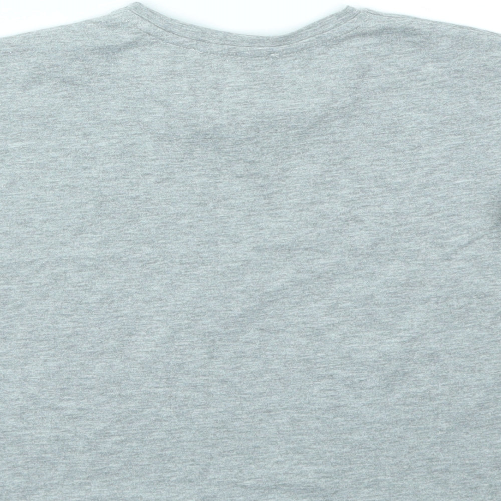 George Girls Grey Geometric  Basic T-Shirt Size 10-11 Years