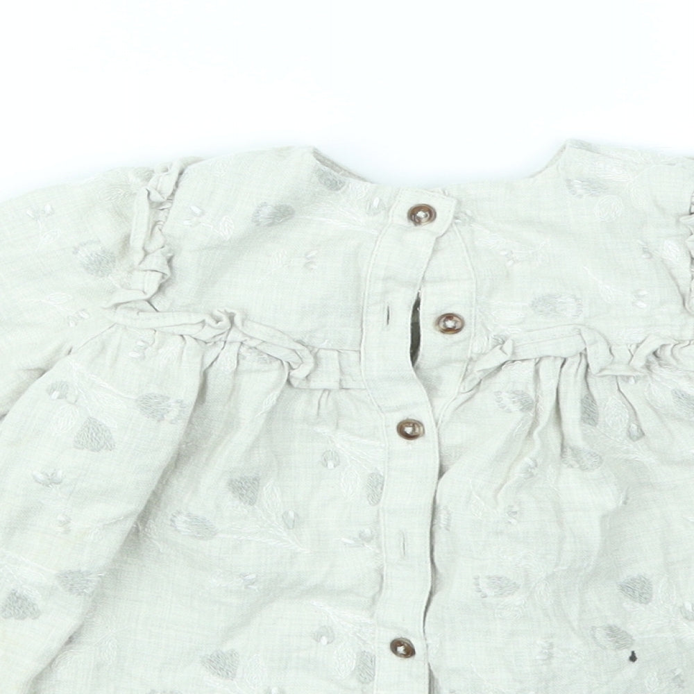 M&S Girls Ivory   Fit & Flare  Size 9-12 Months