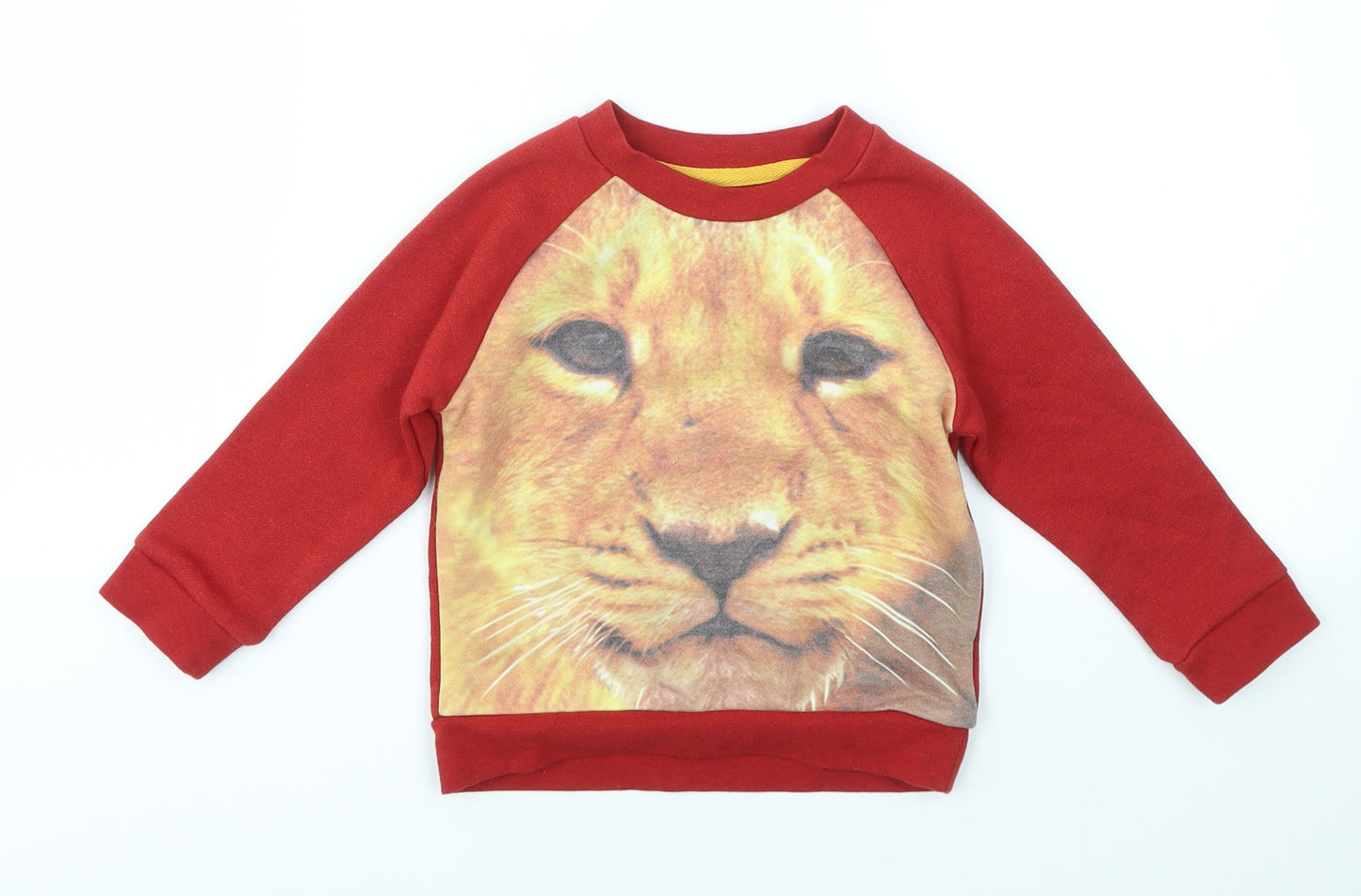 M Boys Purple Animal Print  Pullover Jumper Size 18-24 Months