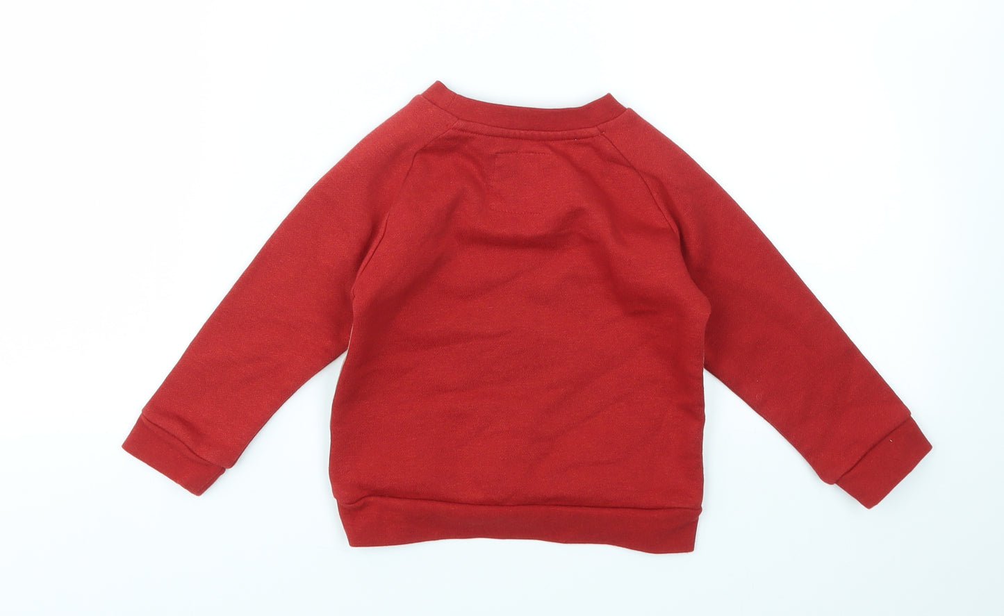 M Boys Purple Animal Print  Pullover Jumper Size 18-24 Months