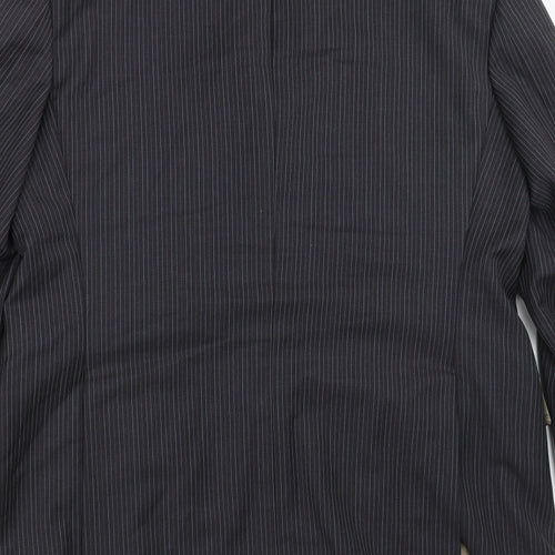 Marks and Spencer Mens Grey Striped  Jacket Suit Jacket Size 40