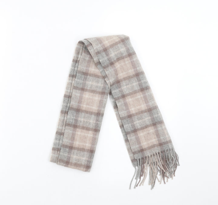 Preworn Womens Beige Check Scarf