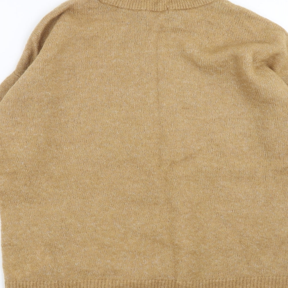 H&M Womens Beige  Knit Pullover Jumper Size S