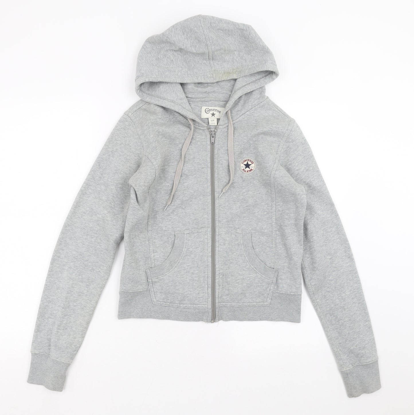 Converse Womens Grey   Full Zip Hoodie Size S