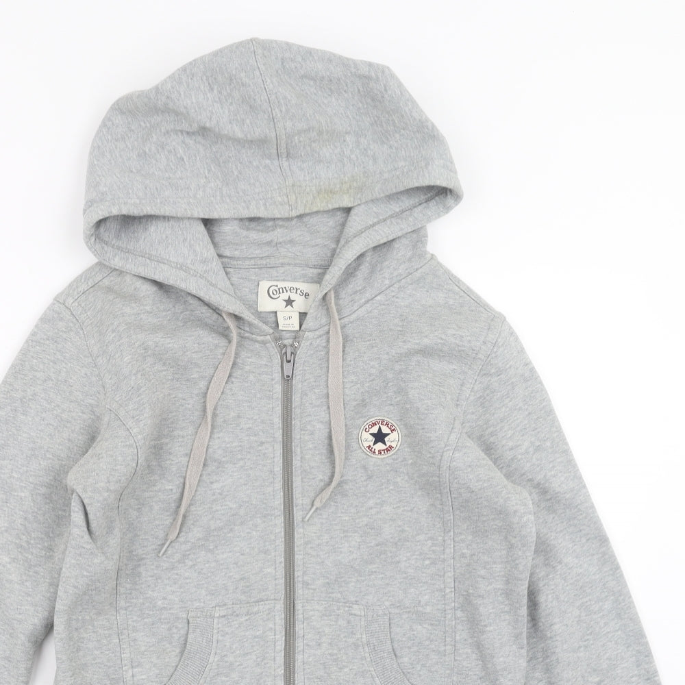 Converse Womens Grey   Full Zip Hoodie Size S