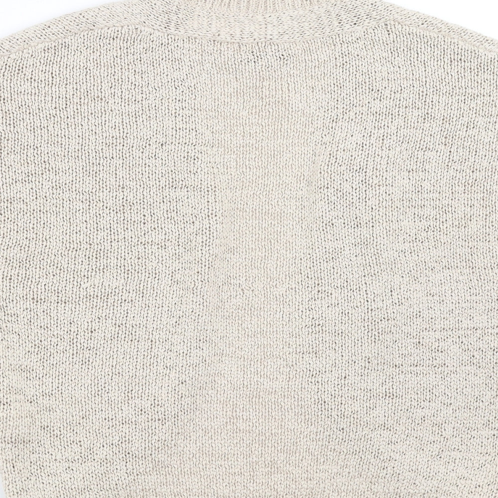M&Co Womens Beige  Knit Cape Jumper Size 12