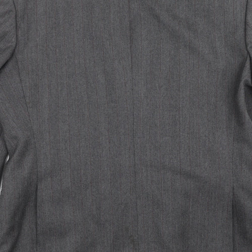 Preworn Mens Grey Herringbone  Jacket Suit Jacket Size 40