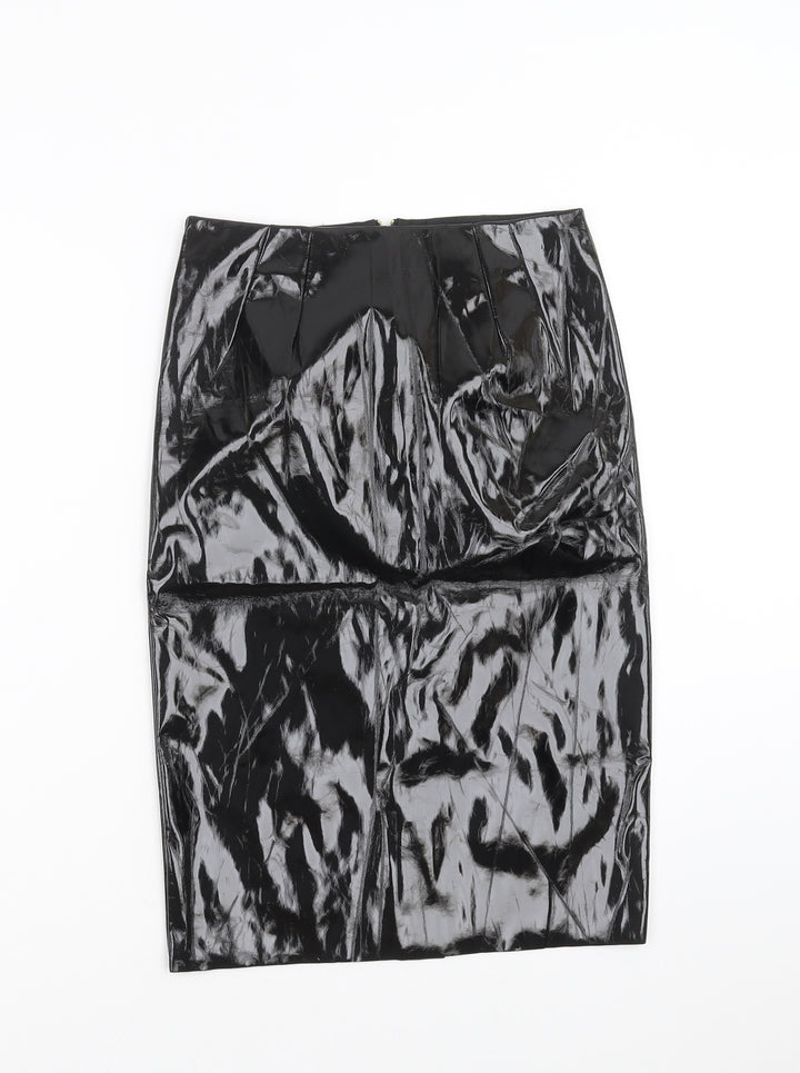 Topshop Womens Black   Straight & Pencil Skirt Size 8