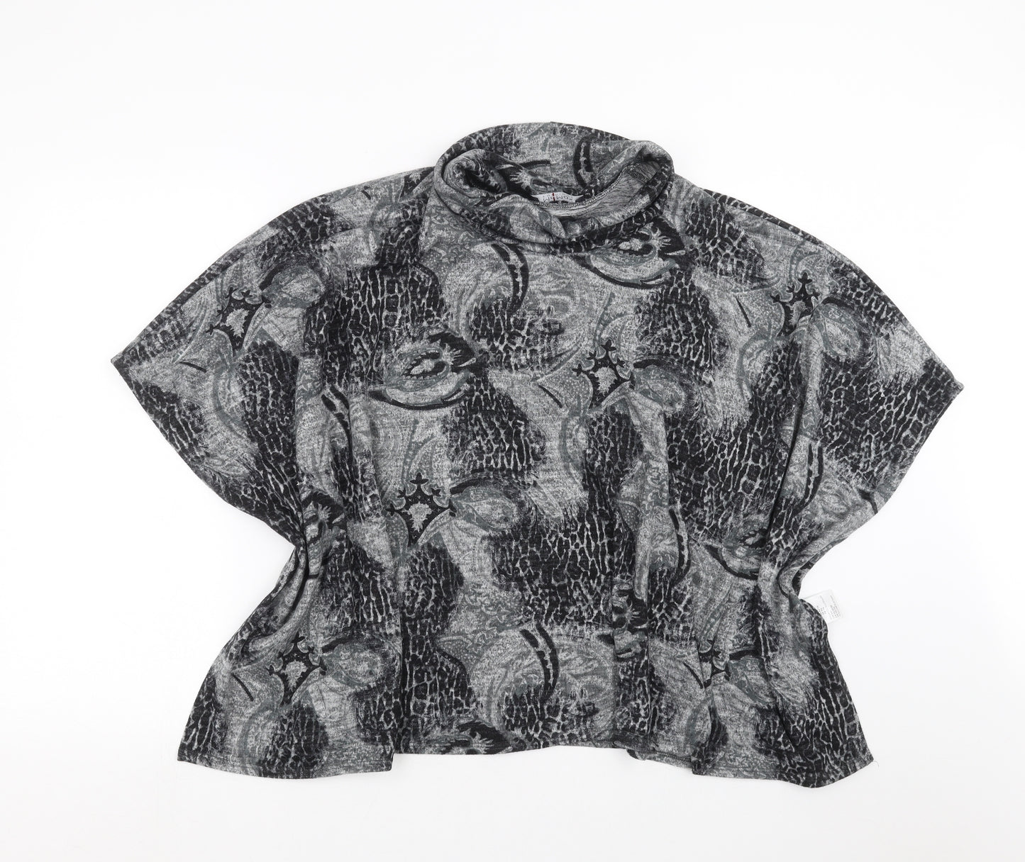 Max Studio Womens Grey Geometric  Pullover Jumper One Size