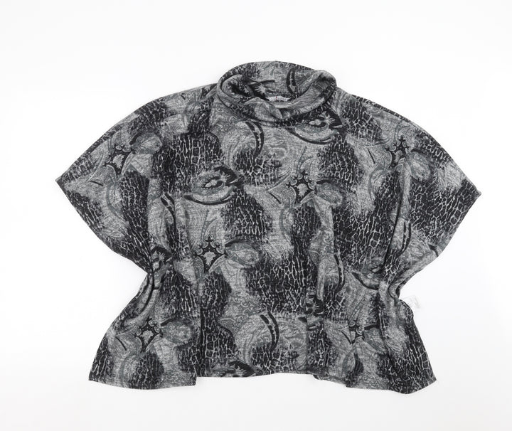 Max Studio Womens Grey Geometric  Pullover Jumper One Size