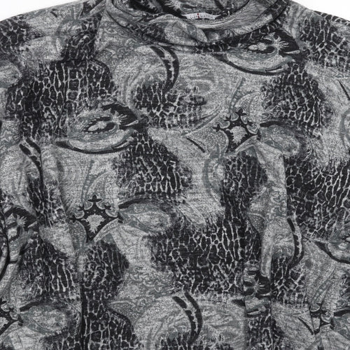 Max Studio Womens Grey Geometric  Pullover Jumper One Size