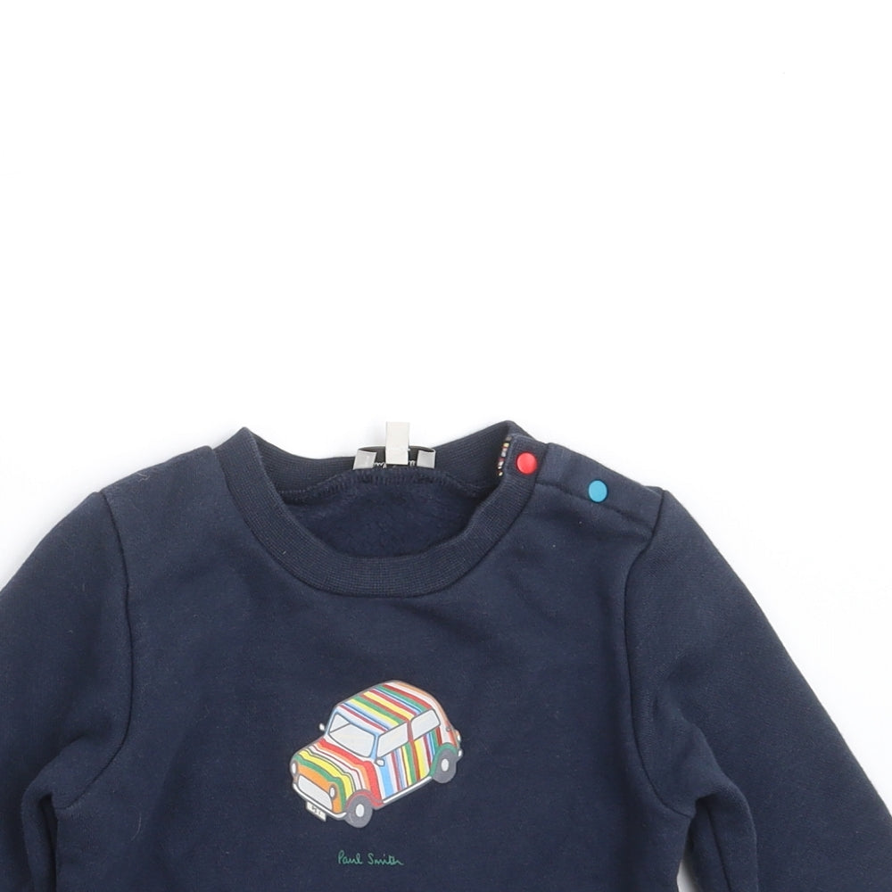 Paul Smith Boys Blue   Pullover Sweatshirt Size 2 Years  - car