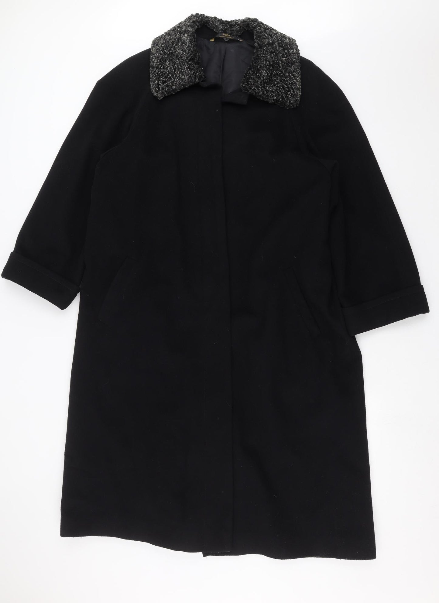Marks and Spencer Womens Black   Trench Coat Coat Size 14
