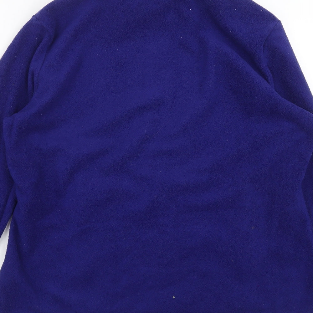 Marks and Spencer Womens Blue  Fleece Full Zip Jumper Size 14