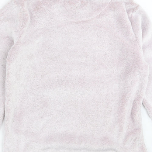 Primark Womens Pink Solid Fleece Top Pyjama Top Size M  - Disney