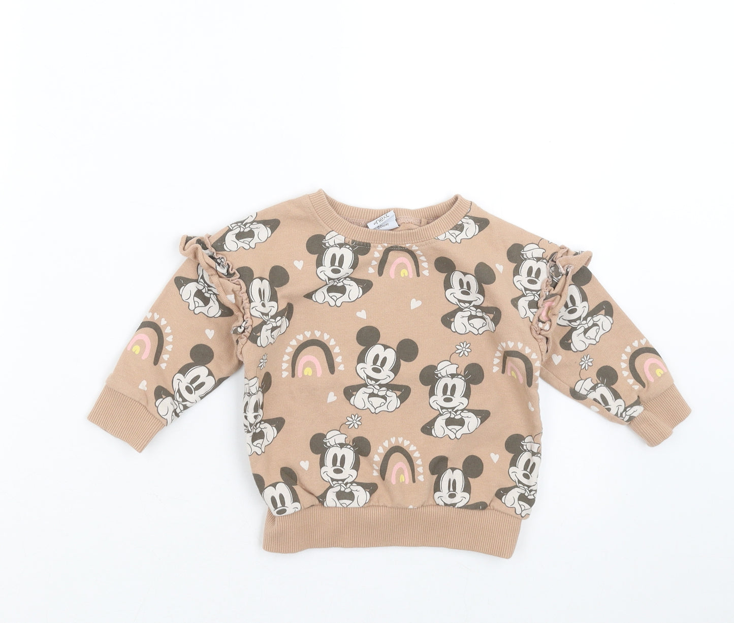 NEXT Girls Beige   Pullover Jumper Size 12-18 Months  - Minnie mouse