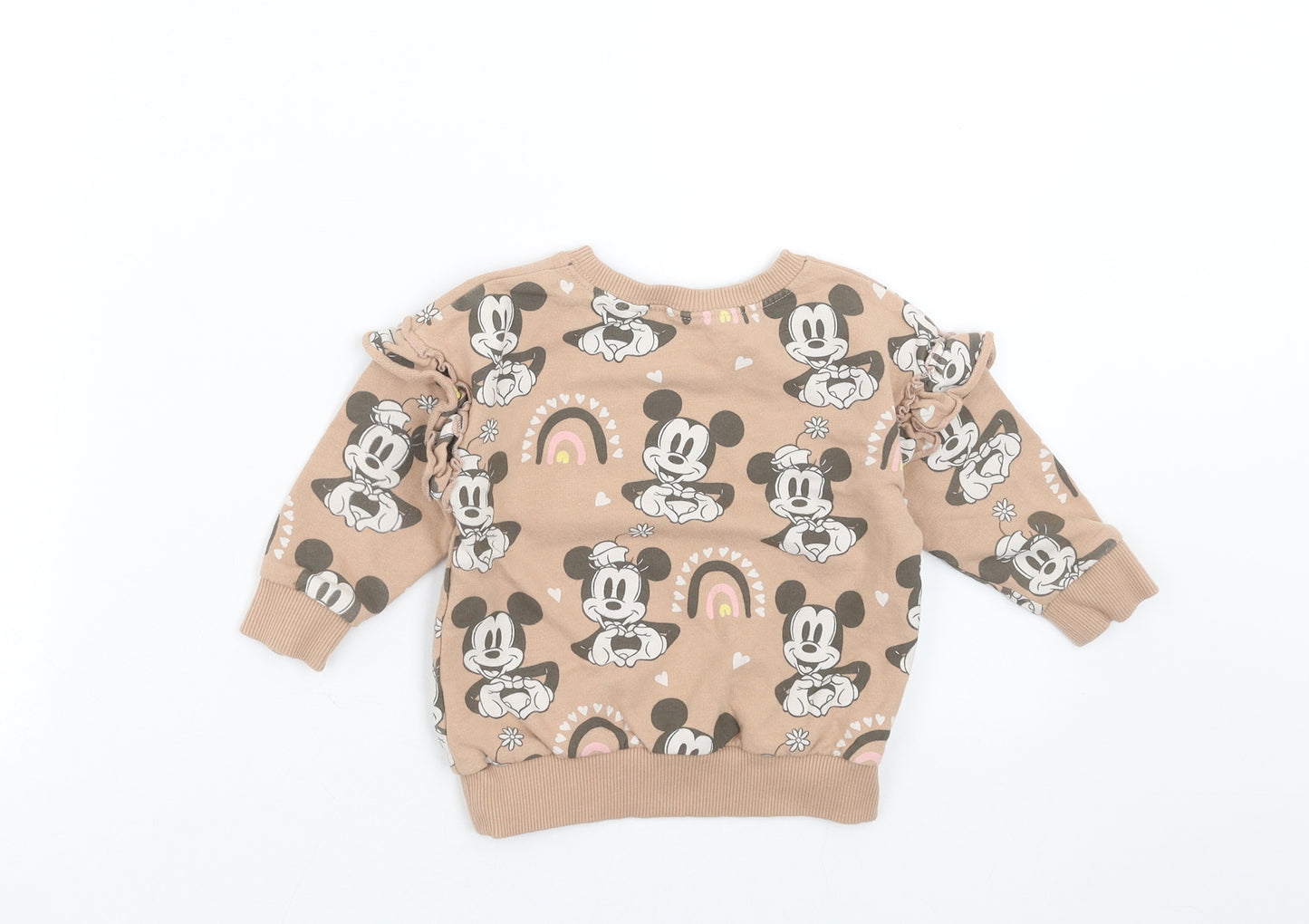 NEXT Girls Beige   Pullover Jumper Size 12-18 Months  - Minnie mouse