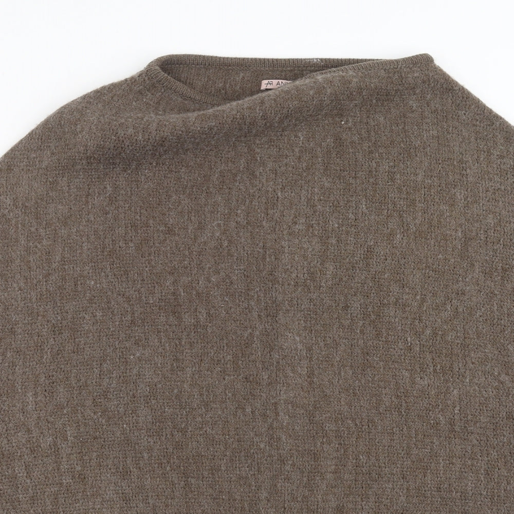 Anna Field Womens Beige  Knit Cape Jumper One Size
