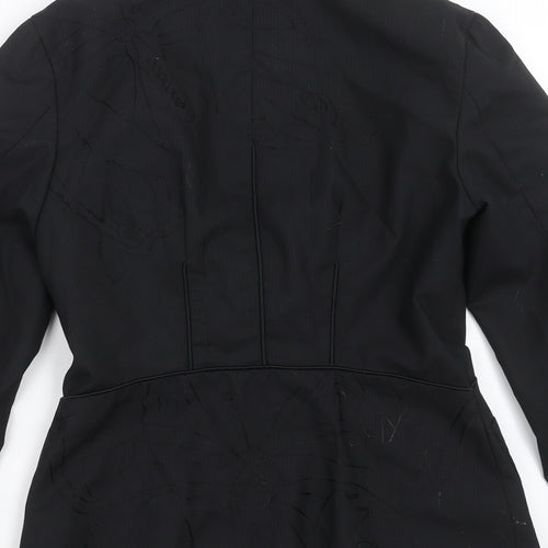 S'NOB Womens Black Striped  Jacket Suit Jacket Size S  - Embroidered detail