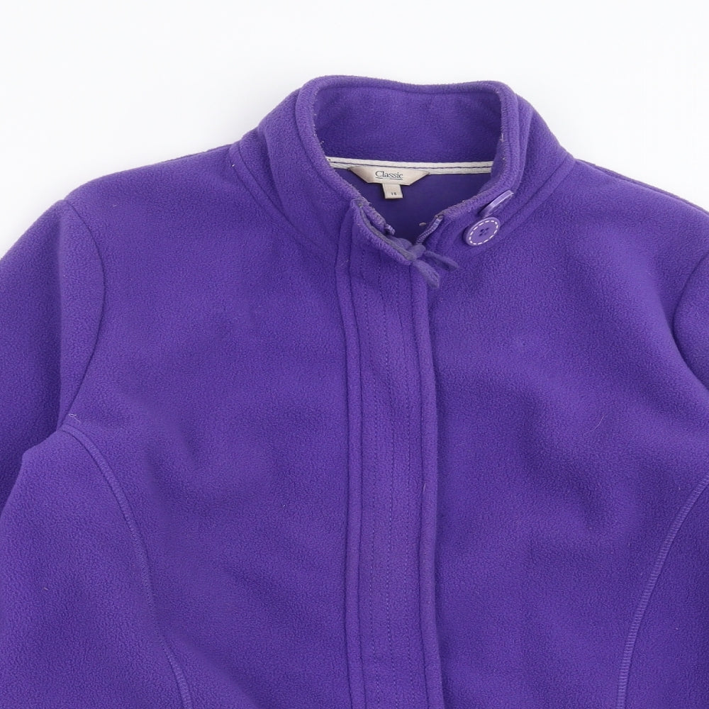 Classic Womens Purple  Fleece Full Zip Jumper Size 14