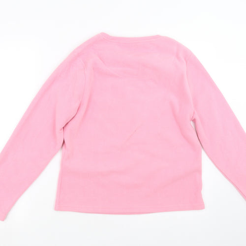 Nightwear Essentials Womens Pink Solid  Top Pyjama Top Size 10  - owl