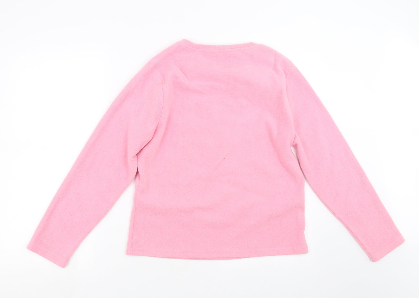 Nightwear Essentials Womens Pink Solid  Top Pyjama Top Size 10  - owl