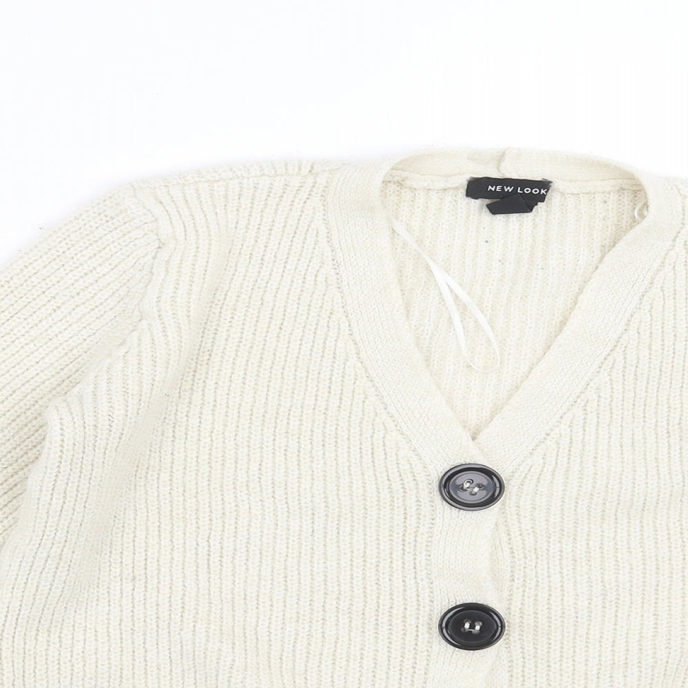 New Look Womens Beige  Knit Cardigan Jumper Size S