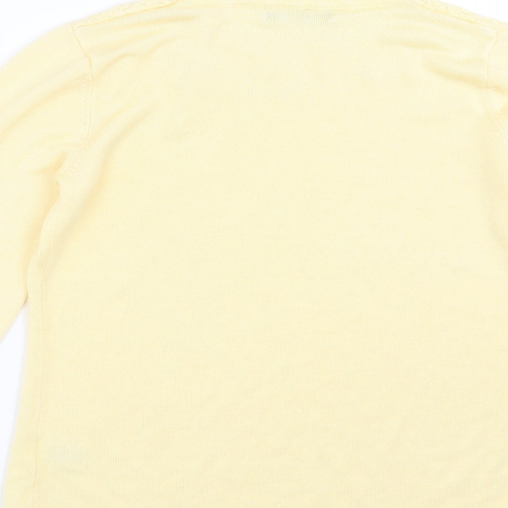 Bonmarché Womens Yellow  Knit Pullover Jumper Size XS  - beaded detail