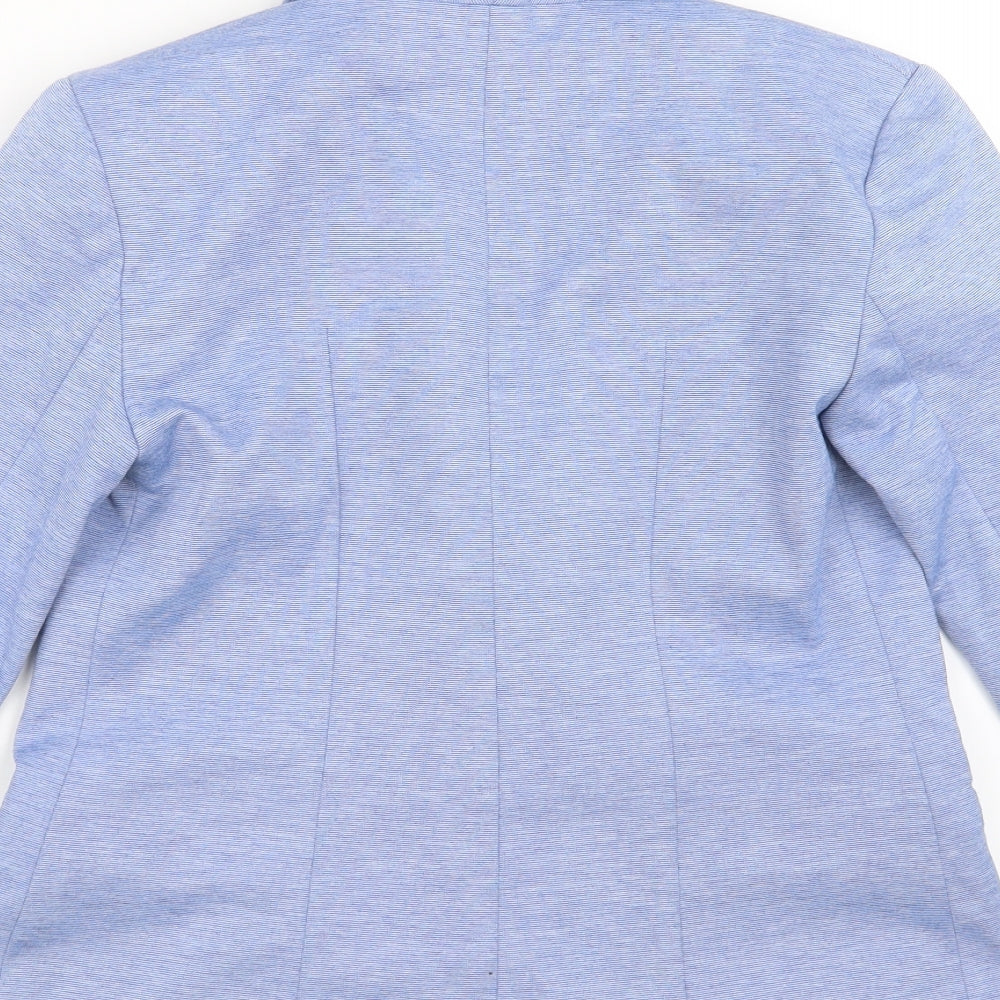 Miss Selfridge Womens Blue Striped  Jacket Blazer Size 8