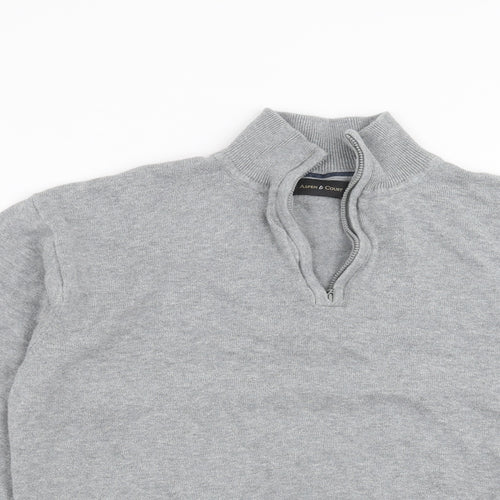 Aspen & Court Mens Grey  Knit Pullover Jumper Size M