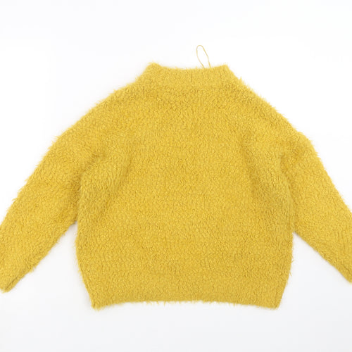 TU Womens Yellow  Knit Pullover Jumper Size 12