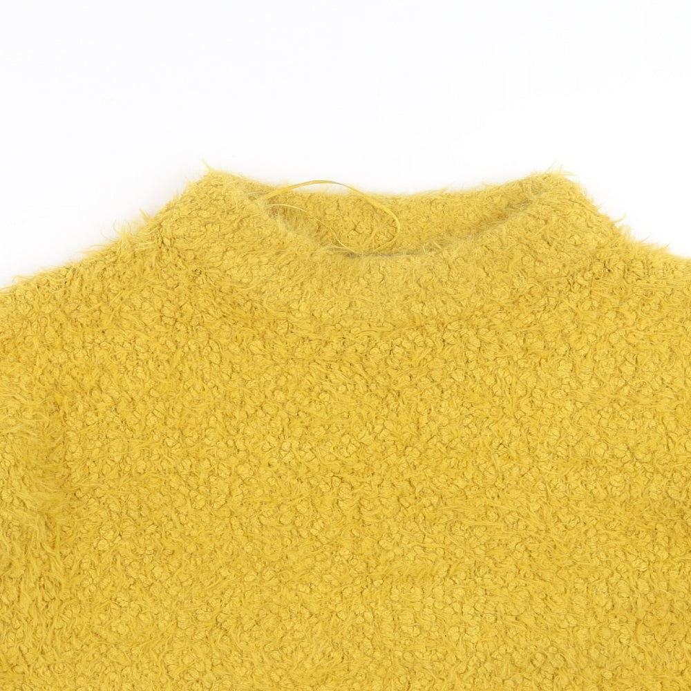 TU Womens Yellow  Knit Pullover Jumper Size 12