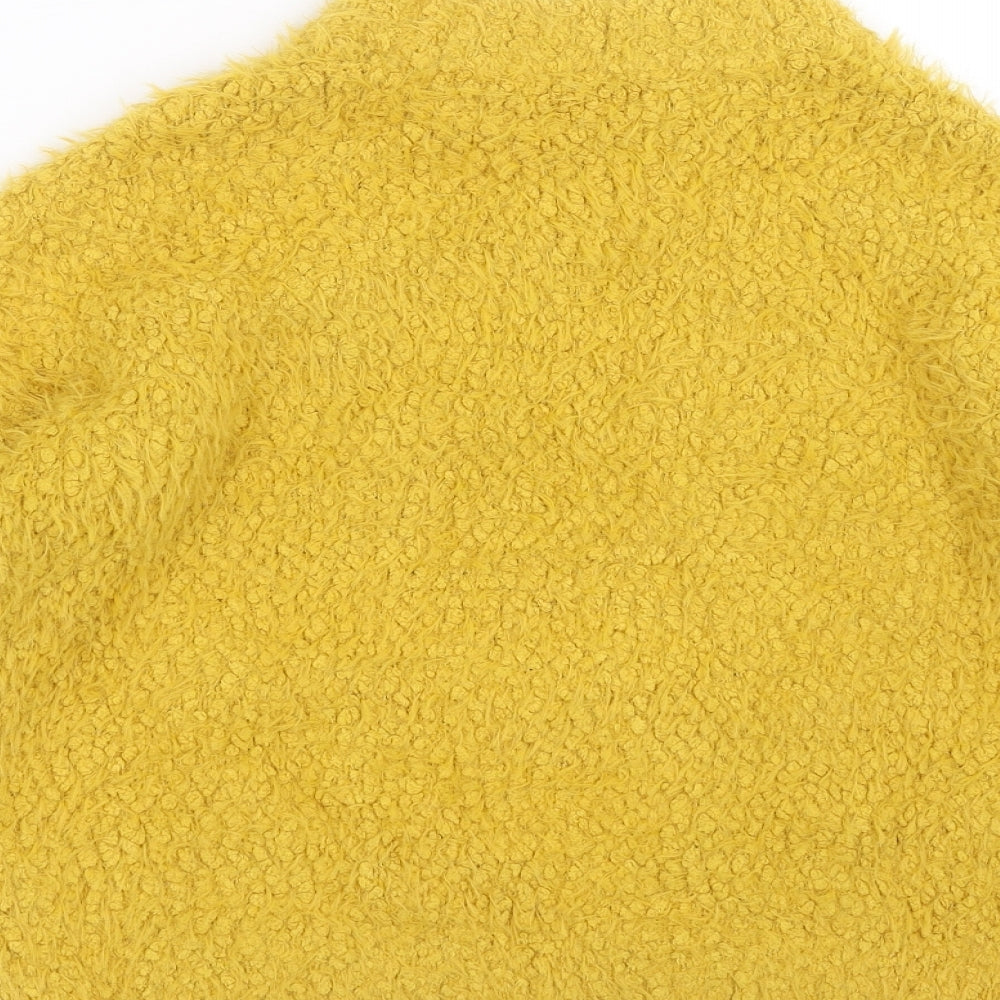 TU Womens Yellow  Knit Pullover Jumper Size 12