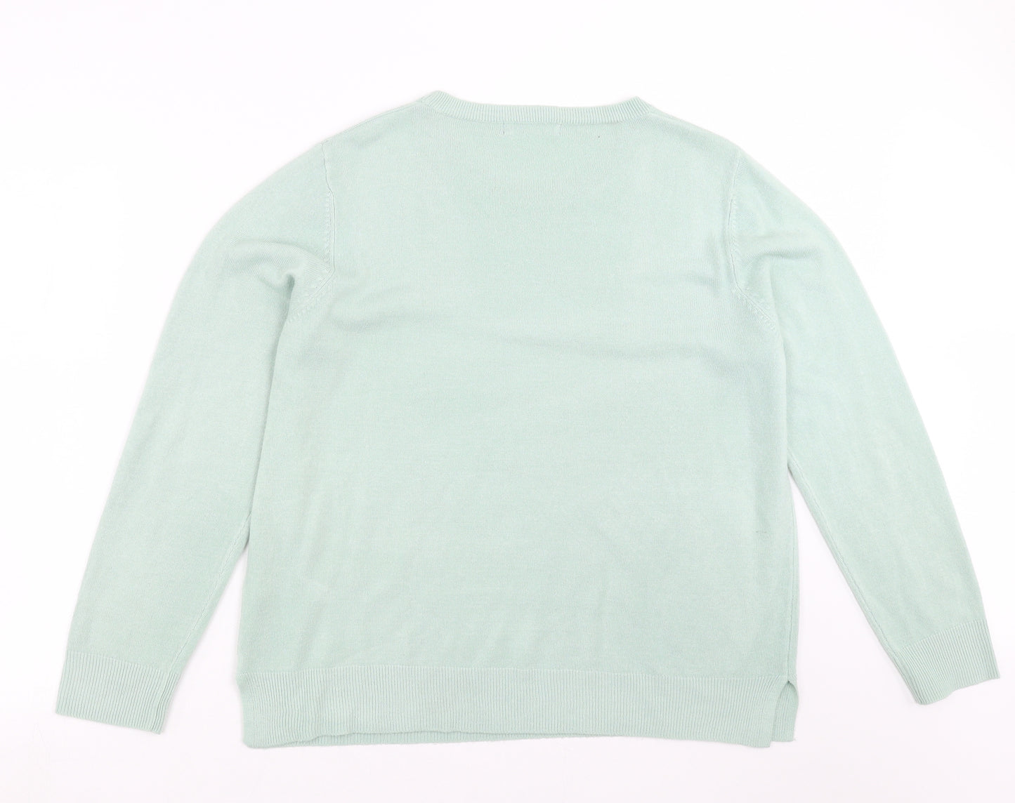Marks and Spencer Womens Green  Knit Pullover Jumper Size 18