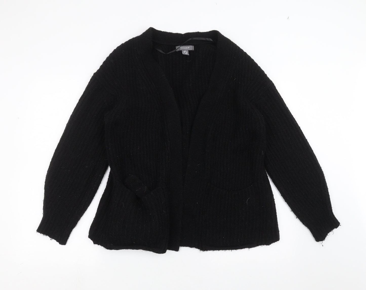 Primark Womens Black  Knit Cardigan Jumper Size 2XS