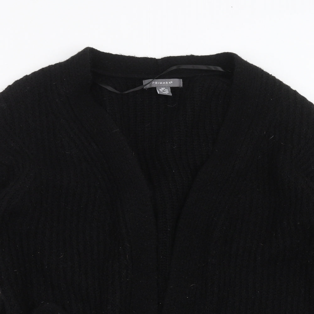 Primark Womens Black  Knit Cardigan Jumper Size 2XS