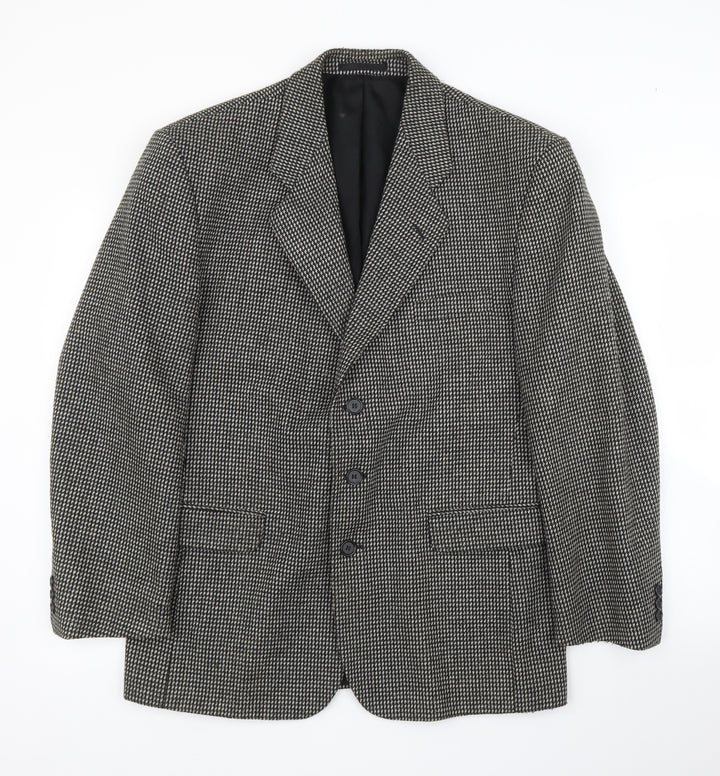Fosters Mens Black   Jacket Suit Jacket Size 40