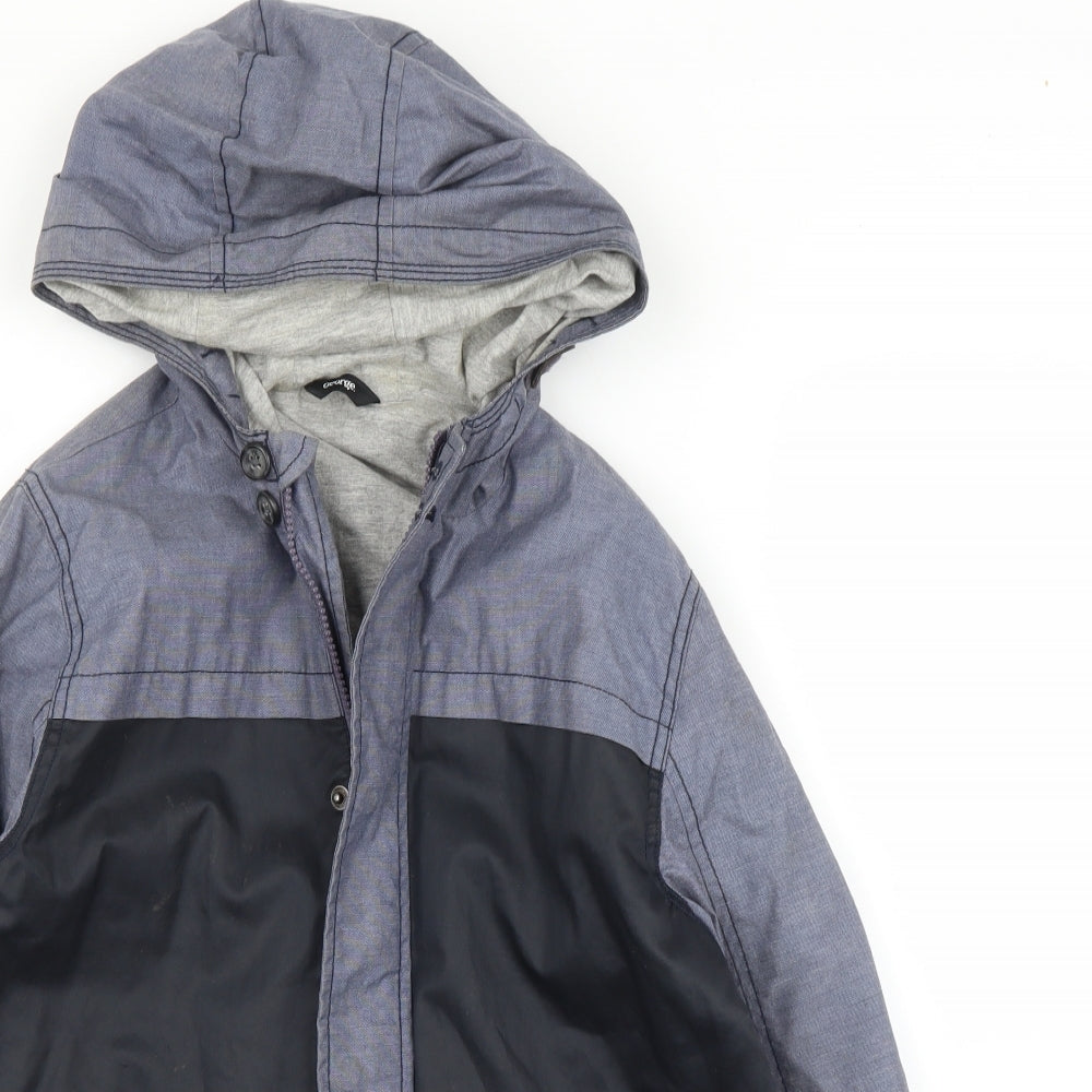 George Boys Blue   Parka Coat Size 11 Years