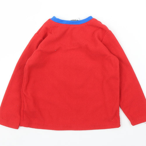 Primark Boys Red  Fleece Pullover Jumper Size 2 Years  - Super Mario