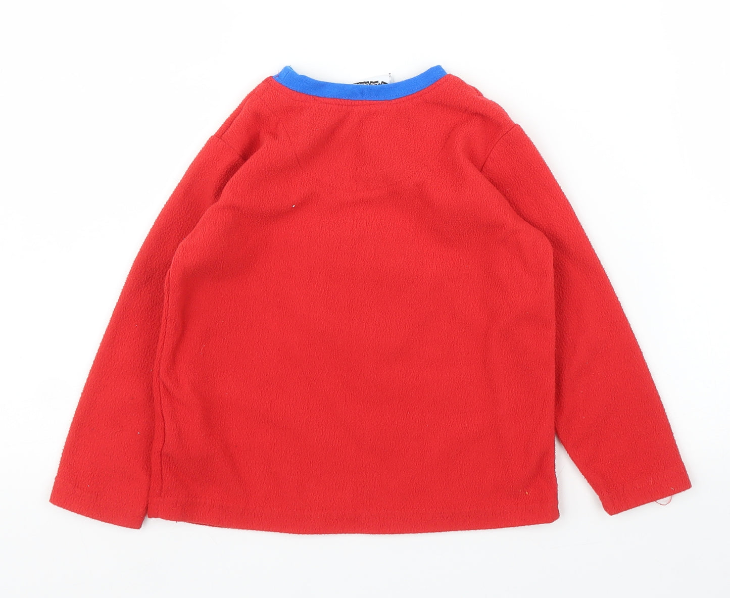 Primark Boys Red  Fleece Pullover Jumper Size 2 Years  - Super Mario