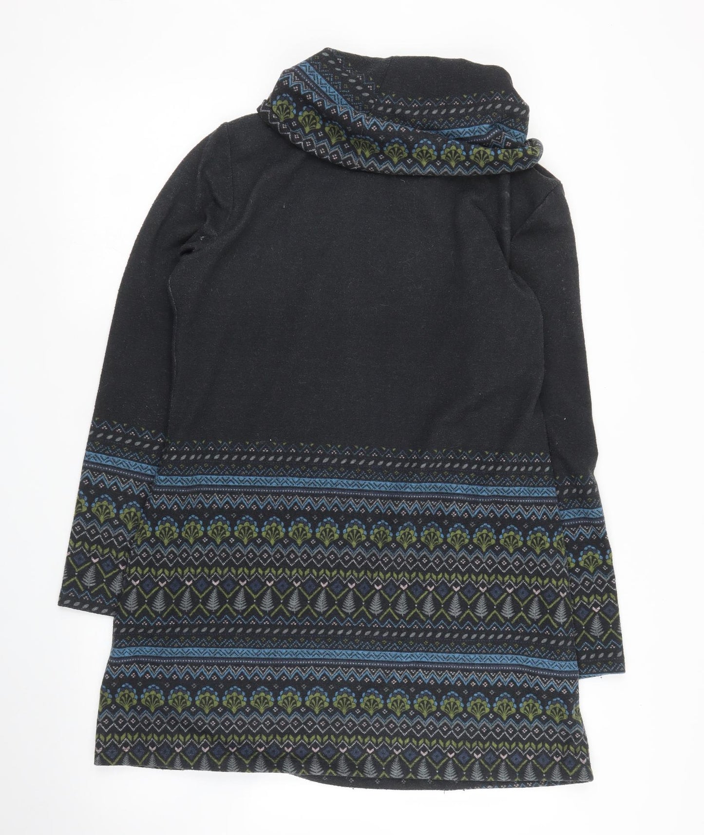 Lily & Me Womens Grey Fair Isle  Tunic Blouse Size 14