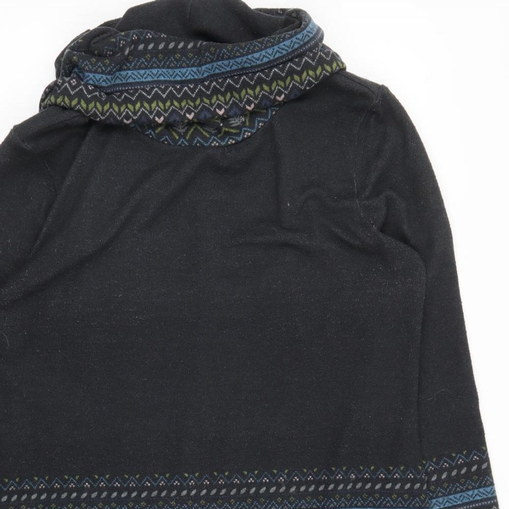 Lily & Me Womens Grey Fair Isle  Tunic Blouse Size 14