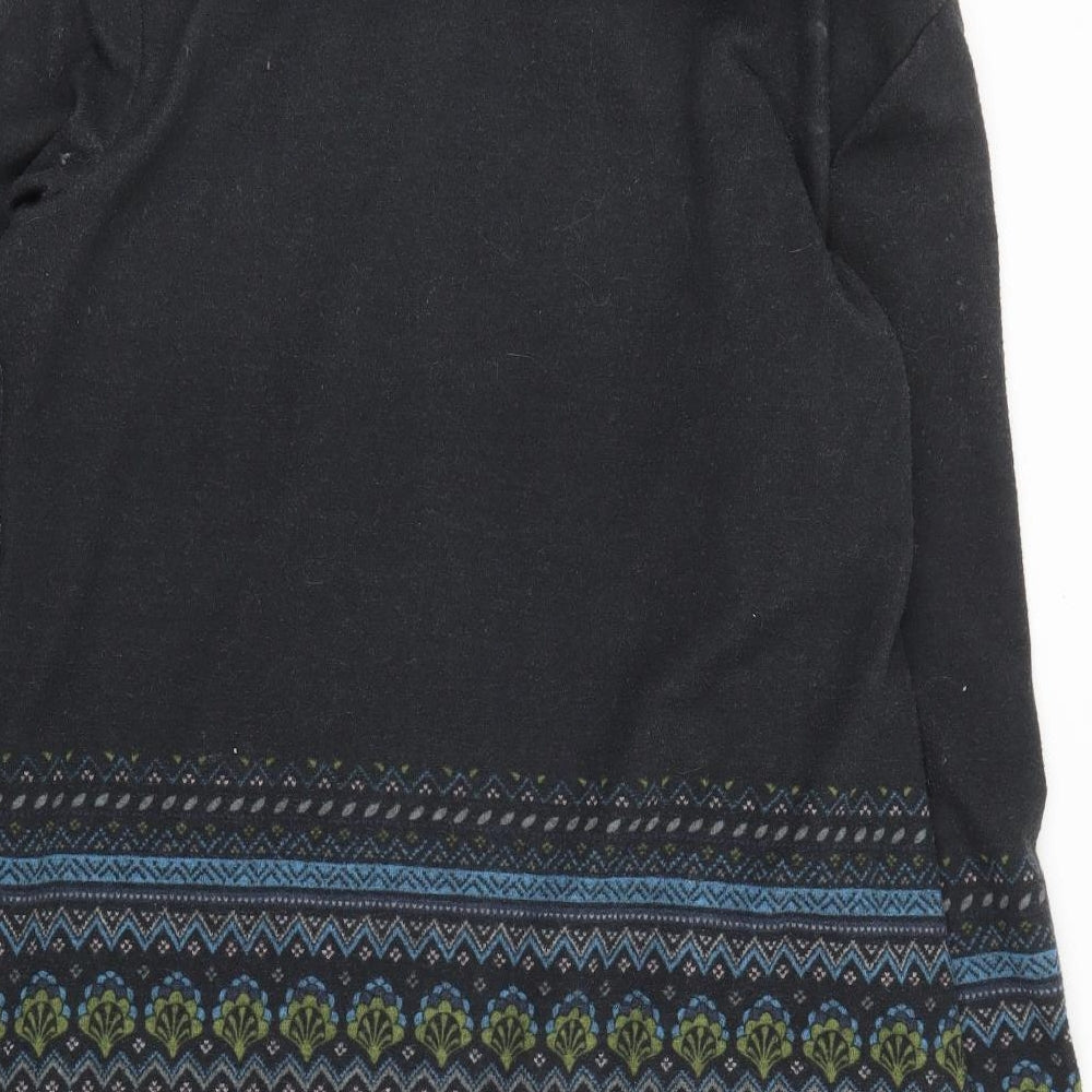Lily & Me Womens Grey Fair Isle  Tunic Blouse Size 14