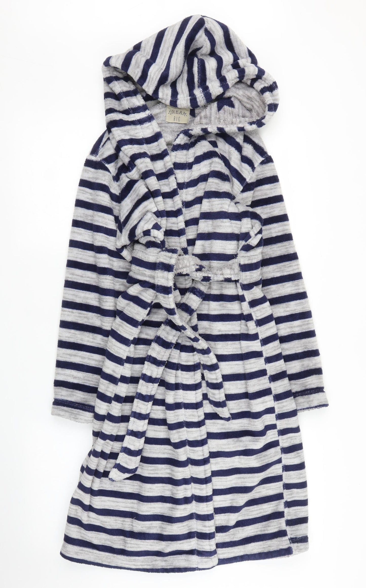 F&F Womens Grey Striped  Chemise Robe Size S